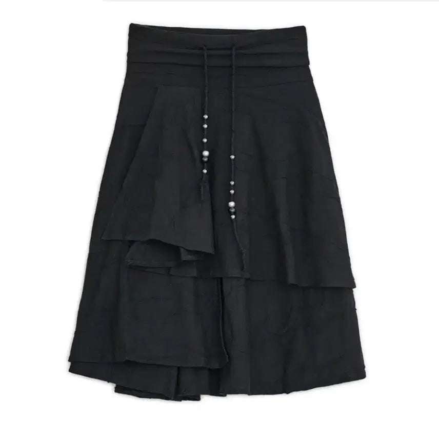 [BUNJANG] Hug Yourskin Star Flared Midi Skirt Black / [새상품] 허그유어스킨 스타 플레어드 미디 스커트 (블랙)