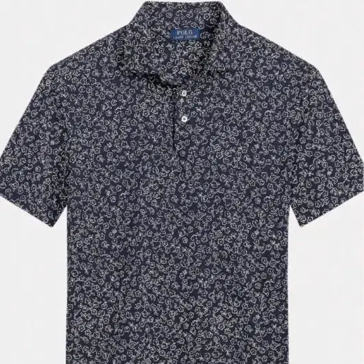 [BUNJANG] Polo Ralph Lauren Floral Soft Touch Navy Short Sleeve Polo Shirt L / 폴로 랄프로렌 플로랄 소프트 터치 네이비 반팔 카라티 L