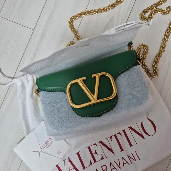 [BUNJANG] Valentino Garavani VLogo Chain Crossbody Bag Green / (정품)발렌티노 로코 체인 크로스백