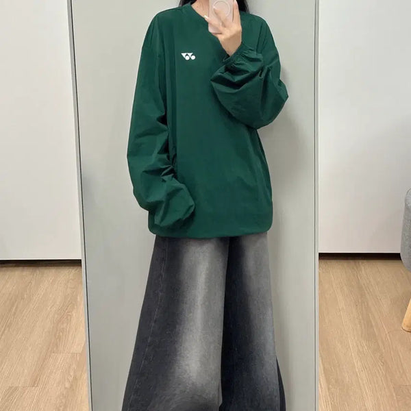 [BUNJANG] YONEX Deep Green Windbreaker Long Sleeve Anorak T-Shirt / 요넥스 딥그린 바람막이 긴팔 아노락 티셔츠