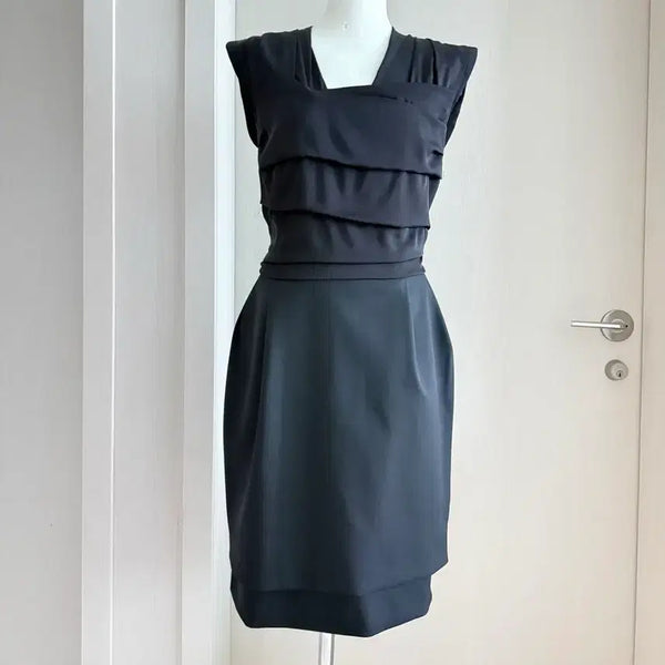 [BUNJANG] TIME BLACK Shirring Dress / 타임 블랙 셔링 원피스