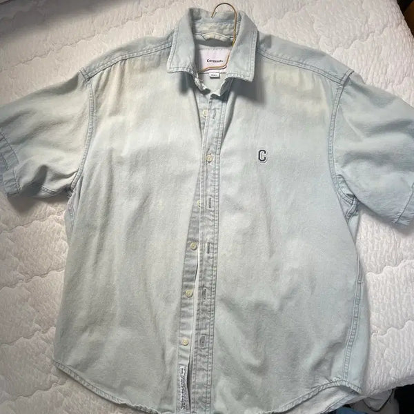 [BUNJANG] Covernat Washed Denim Shirt / 커버낫 데님 셔츠 연청