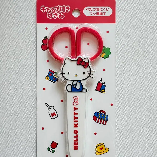 [BUNJANG] Sanrio Hello Kitty Fluorine Coating Safety Cap Scissors / (정품) 산리오 헬로키티 불소코팅 안전캡 가위 문구용품
