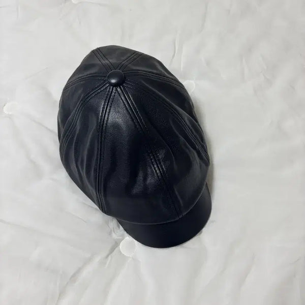 [BUNJANG] Leather Beret Hat / (새상품) 레더모자 베레모모자 헌팅캡뮤자