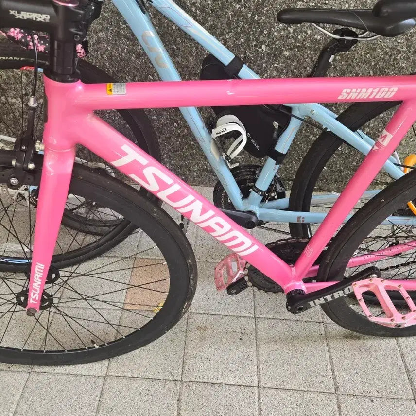 [BUNJANG] Tsunami Pink Pixy Disc Crankset / 쓰나미핑크색 TSUNAMI <픽시>