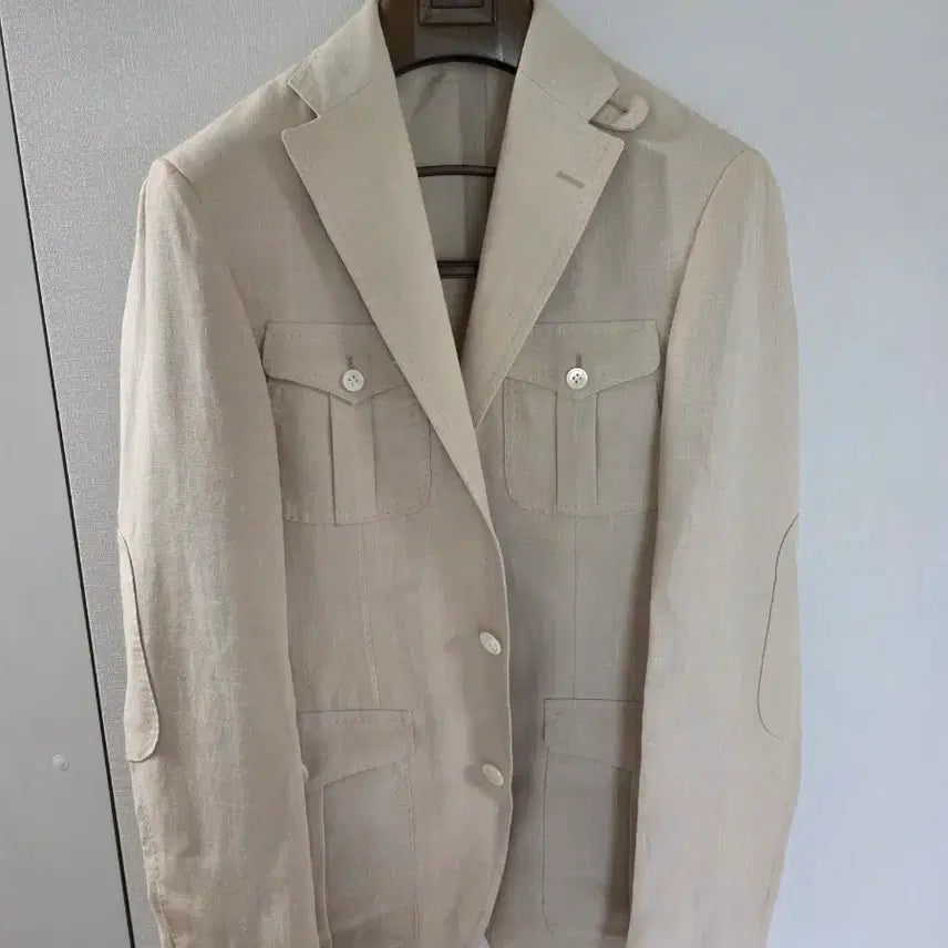 [BUNJANG] Ring Jacket Black Label Linen 4-Pocket Safari Field Jacket / 링자켓 블랙라벨 린넨 4포켓 사파리 필드 자켓 스포츠코트