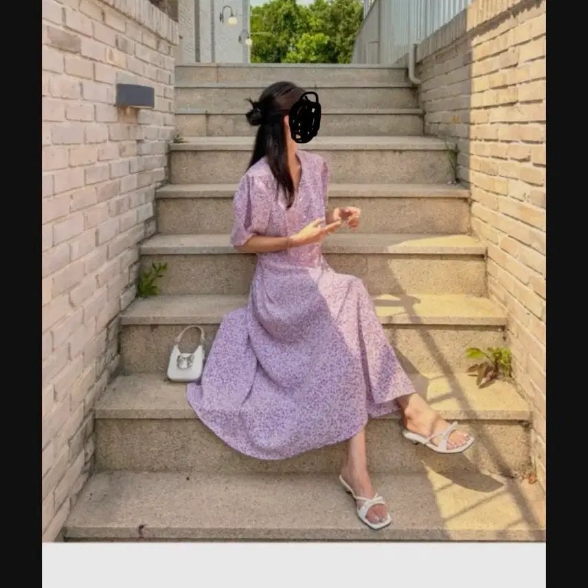 [BUNJANG] Pink Long One-Piece Robe Dress / 핑크 롱원피스 로브원피스