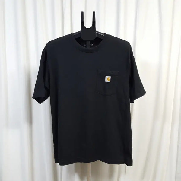 [BUNJANG] Carhartt Men's Black Oversized Short Sleeve T-Shirt / 24년 칼하트 남성 오버핏 반팔 티셔츠 블랙 105추천 오일장 0331