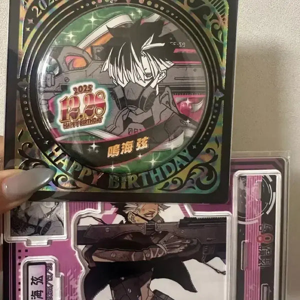 [BUNJANG] Kaiju No. 8 Narumi Gen 2025 Birthday Diorama Acrylic Stand & Can Badge Set (Sealed) / 괴수8호 나루미 겐 2025 생일 디오라마 아크릴 스탠드 캔뱃지 미개봉