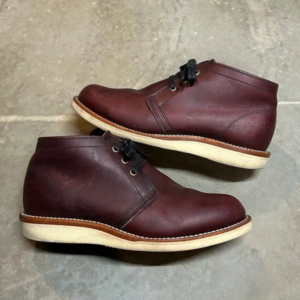 [BUNJANG] Chippewa USA Burgundy Leather Chukka Boots / 265) 치페와 Chippewa USA 버건디 가죽 처카 부츠