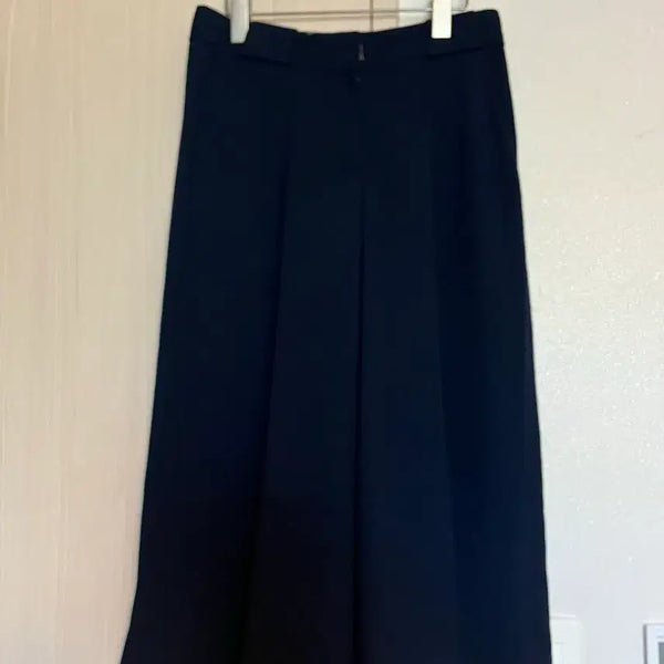 [BUNJANG] She's Miss Summer Navy Culotte Pants Pin-tuck Wide Pants / 27-28 쉬즈미스 썸머 네이비 큐롯 팬츠 핀덕 와이드팬츠(P19)