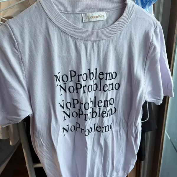 [BUNJANG] NoProblemo Lavender Short Sleeve T-Shirt / NoProblemo 반팔 티셔츠 라벤더