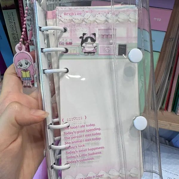 [BUNJANG] AOVOBLE CRUSH Half Diary Binder Set with Keyring and Inserts / 어버블크러쉬 하프 다이어리 다꾸 바인더 키링 속지 포함