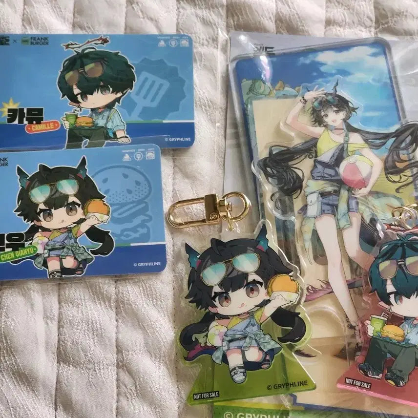 [BUNJANG] Frank Burger Jincheonwoo Camus Set Acrylic Keyring Card / 프랭크버거 진천우 카뮤 세트 키링 카드 아크릴