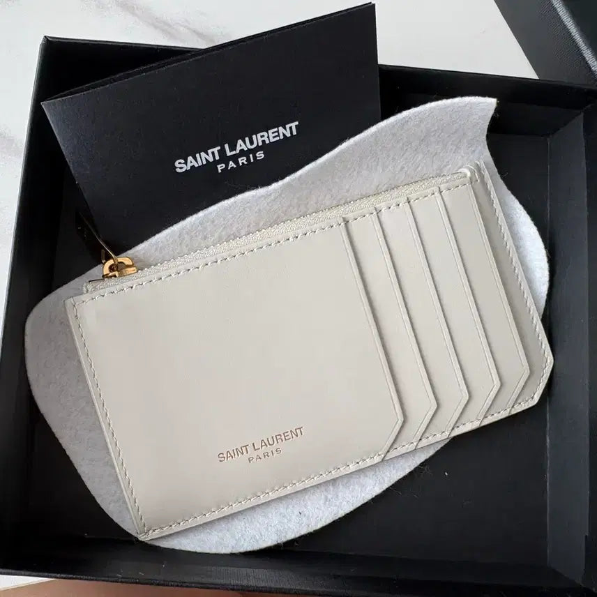 [BUNJANG] Saint Laurent Zipped Card Holder / 생로랑 지퍼 카드지갑 새제품