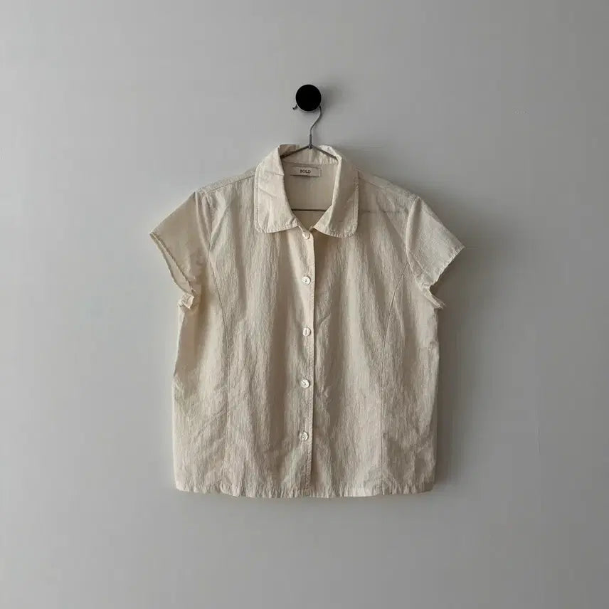 [BUNJANG] BOLD Nylon Cap Short Sleeve Blouse / 볼드 BOLD 나일론 캡 반팔 블라우스