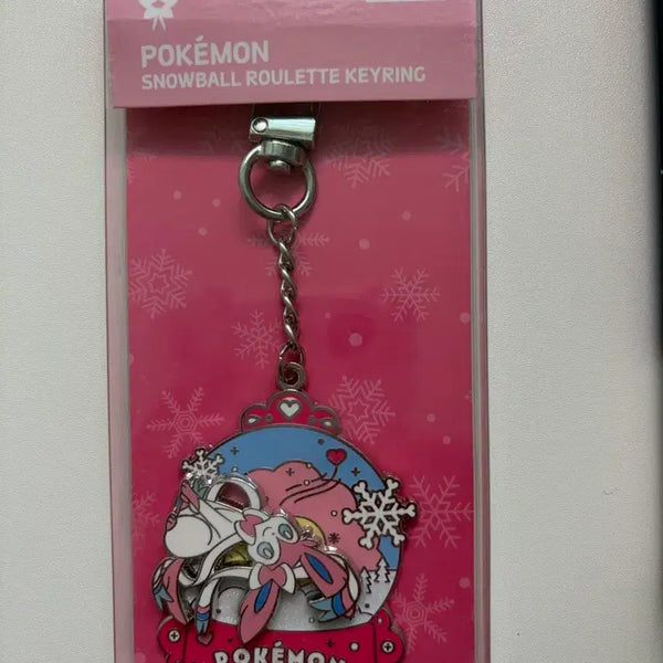 [BUNJANG] Pokemon Sylveon Snow Globe Roulette Keychain / 포켓몬스터 님피아 스노우볼 룰렛키링