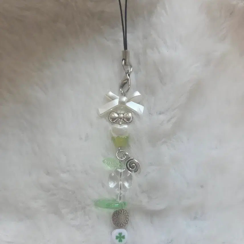 [BUNJANG] Blue Forest Beaded Keychain / 푸른 숲속 비즈키링