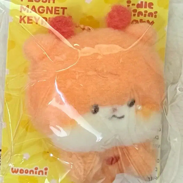 [BUNJANG] G)I-DLE x LINE FRIENDS Woogi 'Woongnini' Plush Magnet Keyring / 아이들 라인프렌즈 팝업 플러시 마그넷 키링 우기 우니니