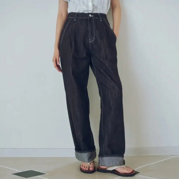 [BUNJANG] YURAGO Wide Fit Denim Jeans / 유라고 데님 청바지