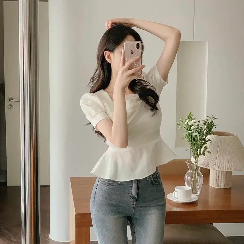 [BUNJANG] From The Naive Roarin' Sheer Chiffon Blouse / 프롬데이원 로아린 시스루 쉬폰 블라우스