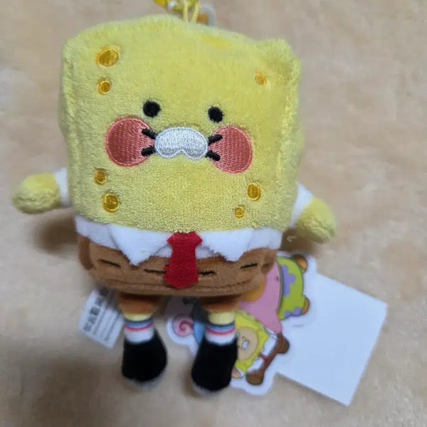 [BUNJANG] SpongeBob x Kakao Friends SpongeBob Keyring Plush Doll / 스폰지밥 x 카카오프렌즈 콜라보 스폰지밥 키링 인형