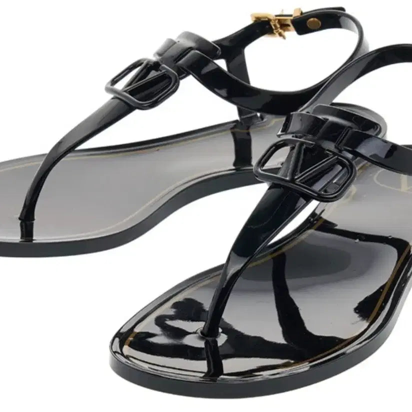 [BUNJANG] Valentino Jelly Sandals Black Size 37 / 정품) 발렌티노 젤리 샌들 블랙 37(240~245)