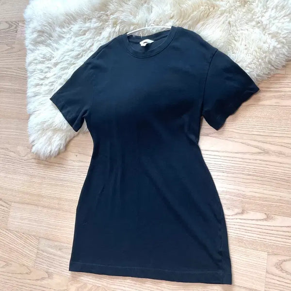 [BUNJANG] H&M Black Short-Sleeve Mini Dress / H&M 블랙 반팔 원피스 EUR M