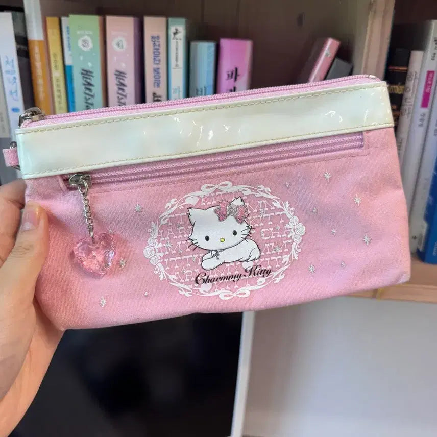 [BUNJANG] Vintage Hello Kitty ChamKitty Pencil Case / 고전키티 고전헬로키티 필통 챠미키티 필통 고전문구