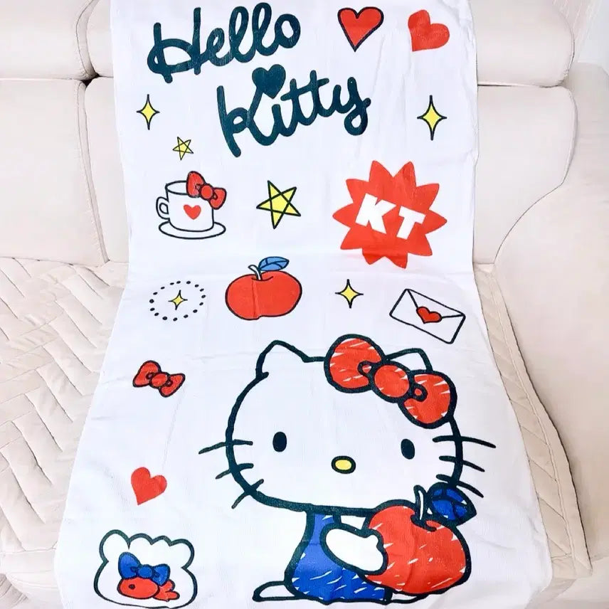 [BUNJANG] Hello Kitty Beach Towel / 헬로키티,키티 비치타올 / 물놀이,계곡 등 / 새상품