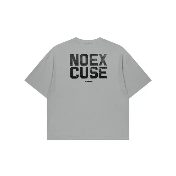 [BUNJANG] No Excuse x Weiden Collaboration T-Shirt Grey / 노익스강 웨이든콜라보 티셔츠 No Excuse 그레이