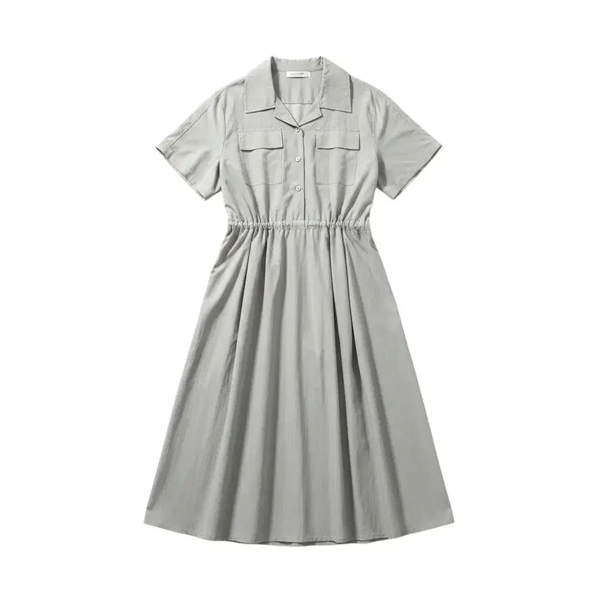 [BUNJANG] Women's Khaki String Nylon Dress / 여성F/ 카키 스트링 나일론 원피스 5-7