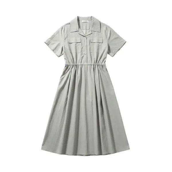 [BUNJANG] Women's Khaki String Nylon Dress / 여성F/ 카키 스트링 나일론 원피스 5-7