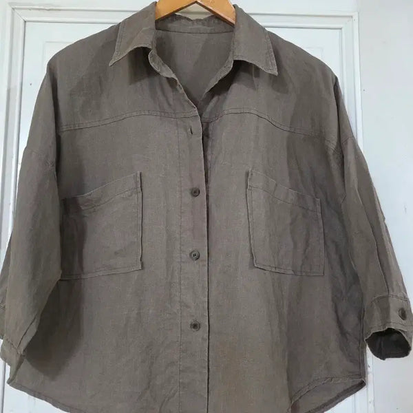 [BUNJANG] Linen Blouse / 여름 시원한 고급스러운 디자인이쁜 마. 린넨. 블라우스