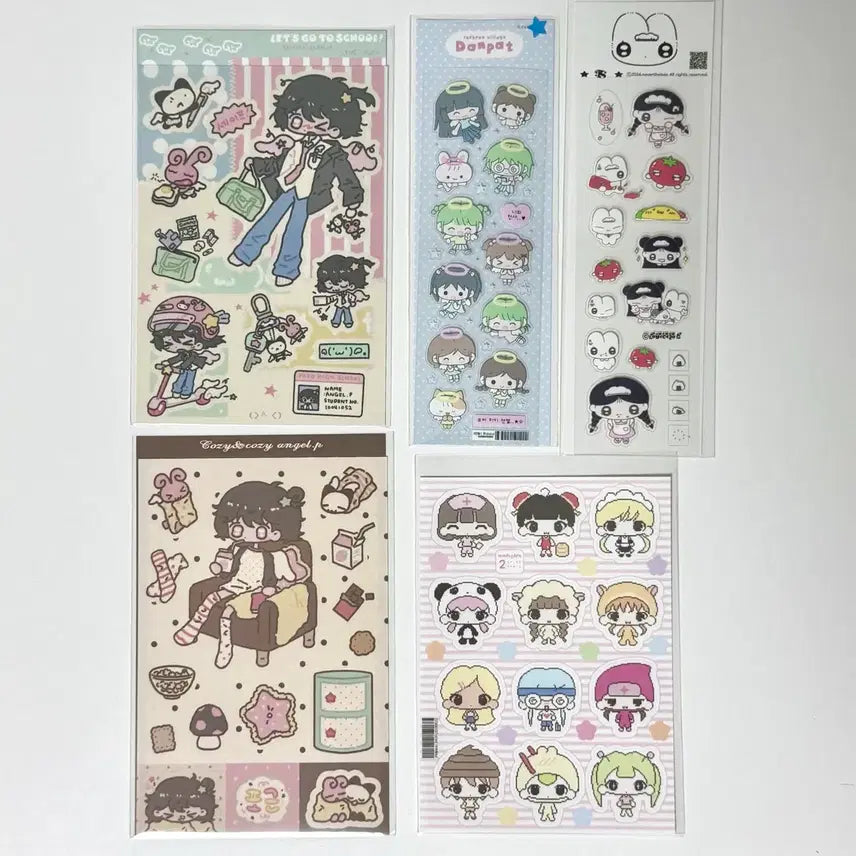 [BUNJANG] Various Artist Die-Cut Sticker Bundle Set / 다꾸스티커 인물스티커 일괄처분 (네버더레스, 단팥, 연포포, 야옹피쓰)