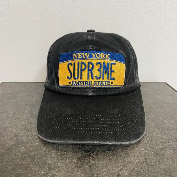 [BUNJANG] Supreme 6-Panel License Plate Cap Black 25SS / (OS) 슈프림 6패널 볼캡 모자 25SS 라이센스 플레이트 블랙
