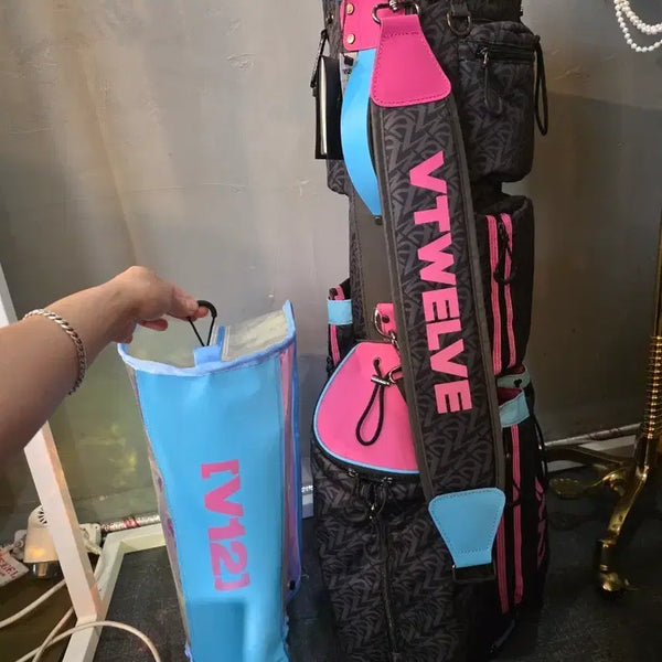 [BUNJANG] V12 Golf Bag Pink/Blue Caddy Bag Unused Display Model Special Price / V12 골프백 핑크/블루 캐디백 미사용 진열상품 특가
