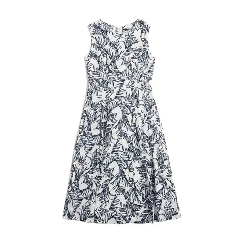[BUNJANG] LUUl Women's Sleeveless Leaf Pattern Dress S / 여성S/ LUUl 리프패턴 민소매 원피스 5-10