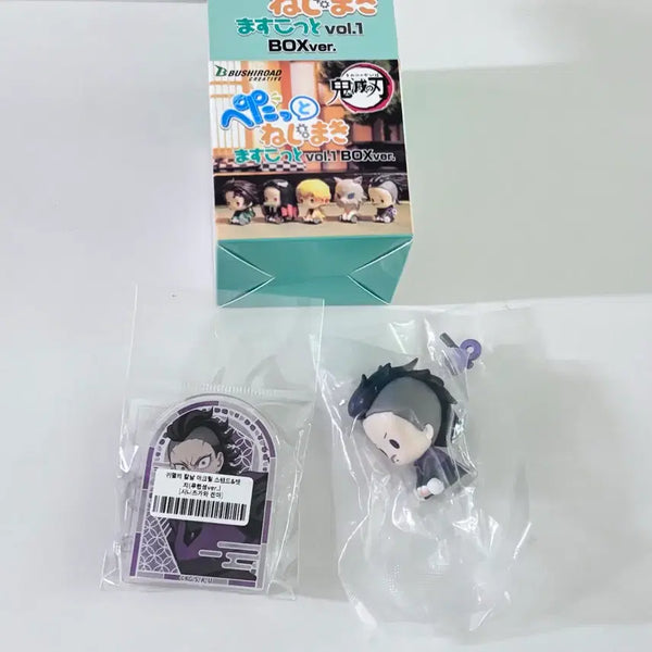 [BUNJANG] Demon Slayer Genya Acrylic Stand & Badge Set with Clockwork Gacha / 귀멸의 칼날 귀칼 겐야 태엽 가챠 아크릴 스탠드 뱃지 세트