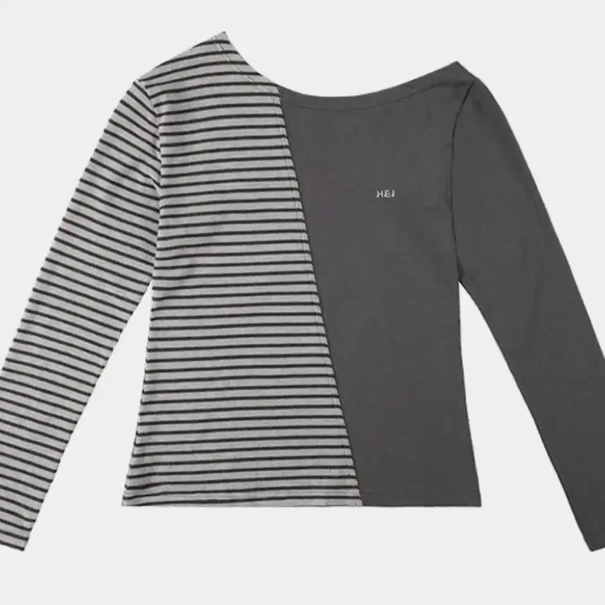 [BUNJANG] Heisan Two-Way Stripe Shoulder Long Sleeve / 새상품 하이산 투웨이 스트라이프 숄더 롱슬리브