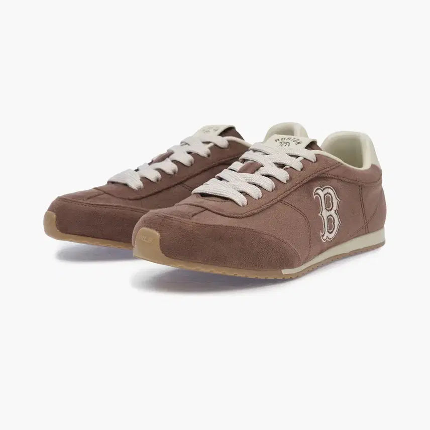 [BUNJANG] MLB Boston Red Sox Brown Sneakers / MLB 베이스 로우 SD 보스턴 레드삭스 브라운 풀박