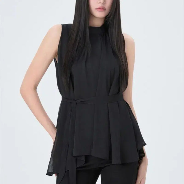 [BUNJANG] MIXXO Chiffon Tie Blouse / (새상품) 미쏘 쉬폰 타이 블라우스