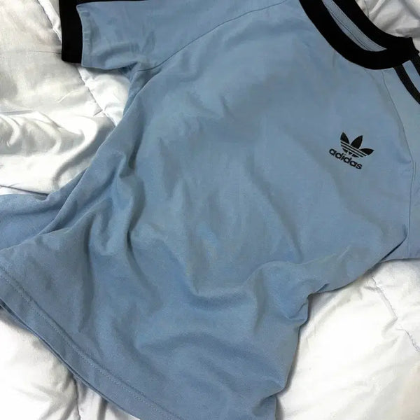 [BUNJANG] Adidas Ash Blue Short Sleeve T-Shirt S / 대장급)) 아디다스 반팔 티셔츠 애쉬 블루 S