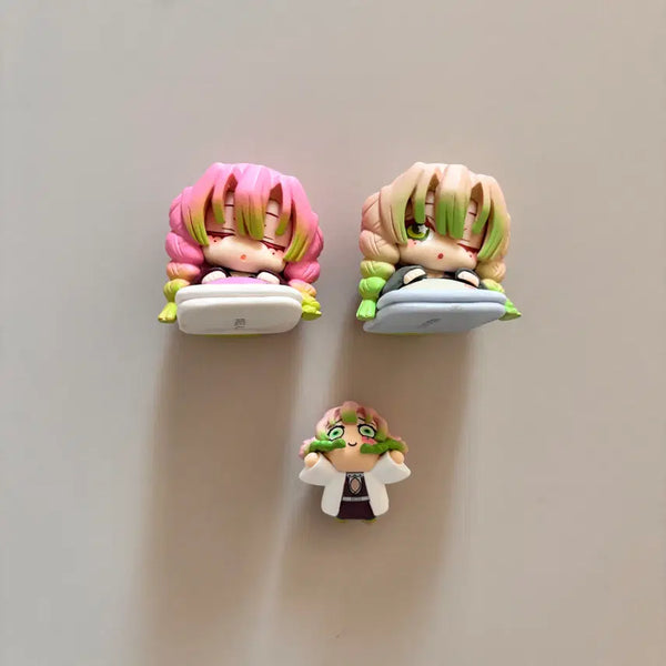 [BUNJANG] Demon Slayer Mitsuri Kanroji Dōtoki Village Onemutan + Nesoberi Figure Bundle Set / [일괄] 귀멸의칼날 미츠리 도공마을 오네무탄 + 네소베리 피규어
