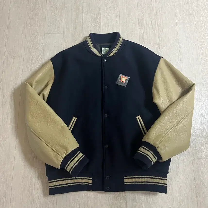 [BUNJANG] Dutero Classic Varsity Jacket XL Dark Navy / [XL] 듀테로 바시티 자켓