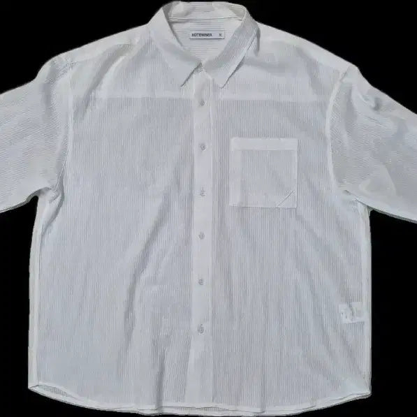 [BUNJANG] Rotember Shear Breeze Stripe Shirt (White M) / 로템버 시어 브리즈 스트라이프 셔츠 (화이트 M)
