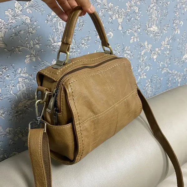 [BUNJANG] Genuine Leather Crossbody Bag Backpack Shoulder Bag / 소가죽 통큰 크로스백 겸 백팩 숄더백 시중15만
