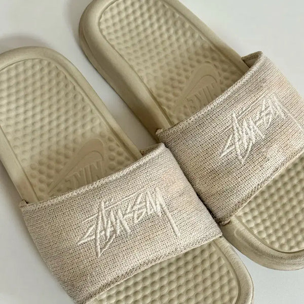 [BUNJANG] Nike x Stussy Benassi Hemp Slides Fossil Stone / 나이키 x 스투시 베나시 헴프 슬라이드 파슬 스톤