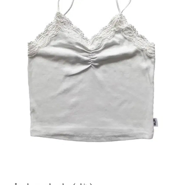 [BUNJANG] Ason Dreamy Sleeveless White Lace Tank Top / 애즈온 ason dreamy sleeveless 화이트 드리미 레이스 나시