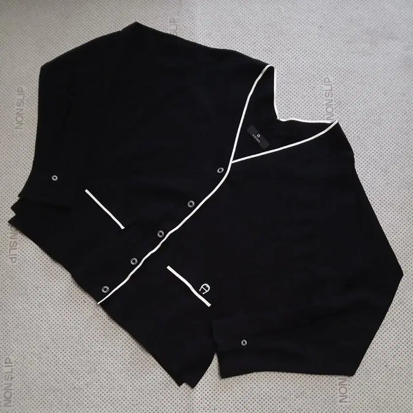 [BUNJANG] AIGNER A Logo Black Polo Shirt / AIGNER A로고 블랙 폴로셔츠